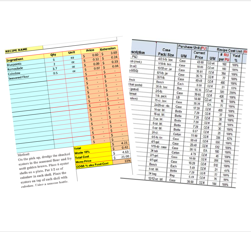 Recipe calculation